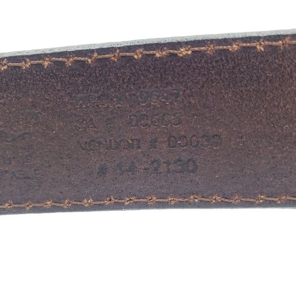 Eddie Bauer Men's Dress Casual Belt Size 48 #2130 Brown Italian Leather - Picture 11 of 16